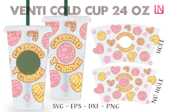 Cafecito Y Chisme Concha Venti Cup Wrap Graphics & Crafts Review