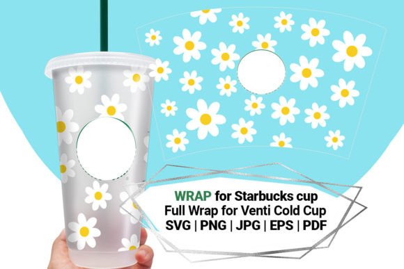 Chamomile Wrap Graphics & Crafts for Starbucks Cold Cup 24