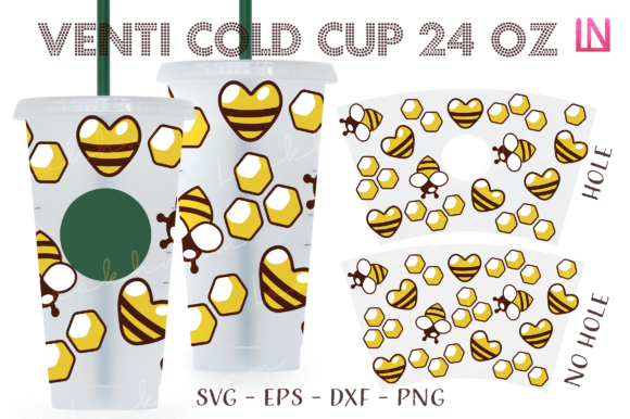 Doodle Bee Love Heart Venti Cold Cup: Crafts Graphics Review