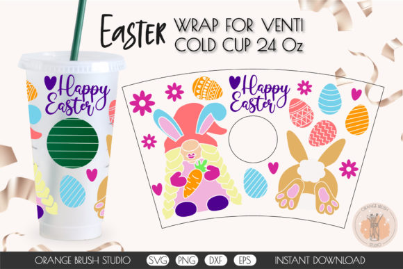 Easter Bunny & Gnome Venti Cup Wrap: Graphics & Crafts Review