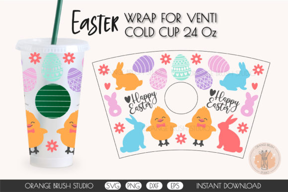 Easter Chick and Bunny Full Wrap Venti: Crafts & Graphics