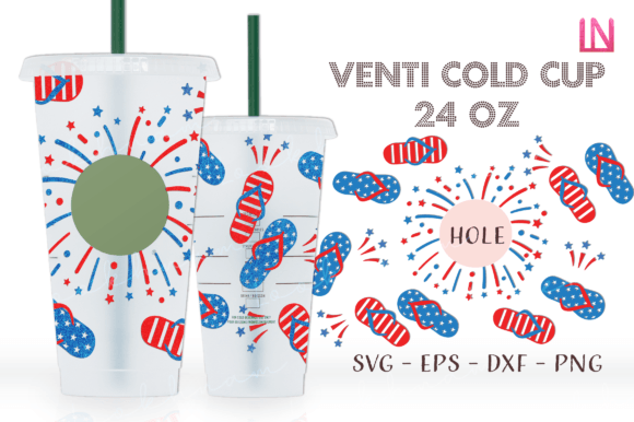Flip Flops 4th of July Venti Wrap SVG: Graphics & Crafts Review