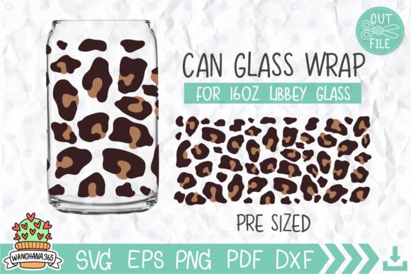 Leopard Cheetah Libbey Glass Can Embroidery Review