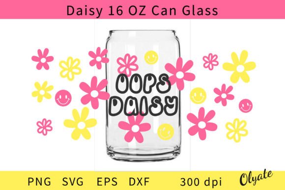 Oops Daisy Libbey Can Glass 16 OZ Wrap: A Designer's Take
