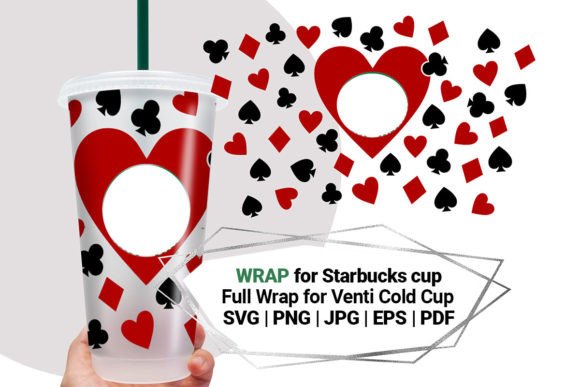 Poker Wrap Craft Graphics for Starbucks Cold Cup