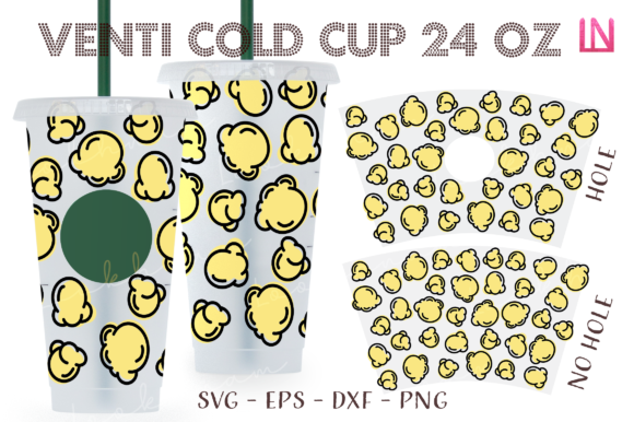 Popcorn Doodle Venti Cold Cup Wrap: Graphics & Crafts Review