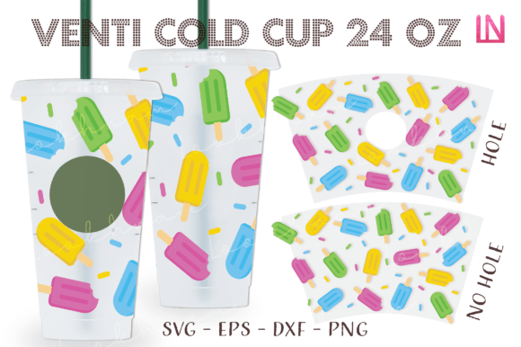 Popsicle Summer Colorful Venti 24 Oz Cup: Graphics & Crafts Review