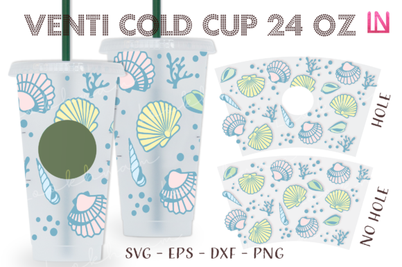 Seashells Ocean Venti Cold Cup Wrap: Graphics & Crafts Review