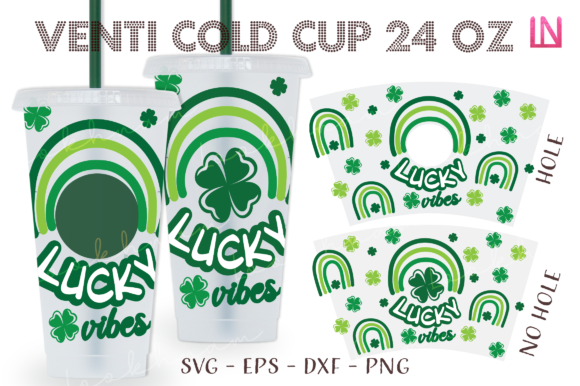 St Patrick Lucky Vibes 24Oz Venti Wrap Graphics Review