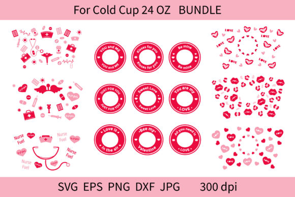 Valentine's Day Tumbler Graphics for Crafts Publishers