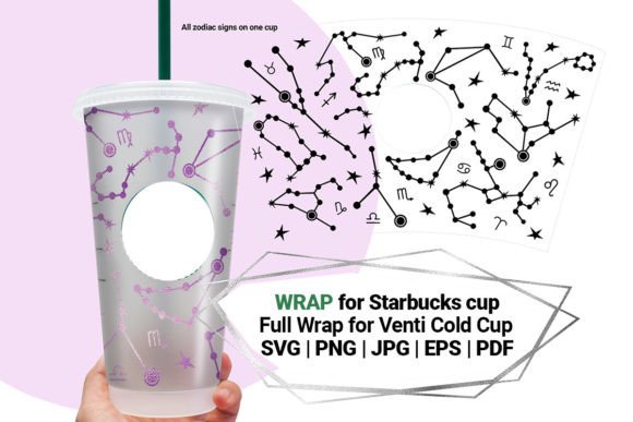Zodiac Wrap Graphics for Cold Cup Crafts